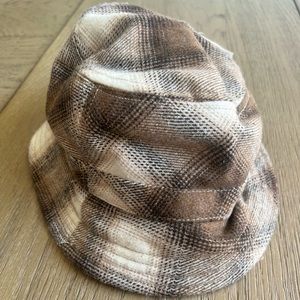 American Eagle Outfitters Brown Plaid Bucket Hat
